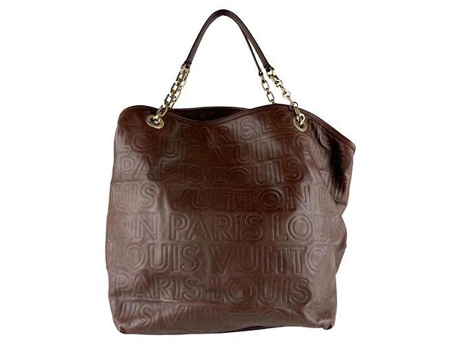 Borsa a tracolla in pelle marrone Louis Vuitton - vista 3