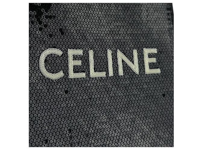 Céline Celine Mini Vertikaler Cabas Schultertasche Schwarz - Ansicht 12