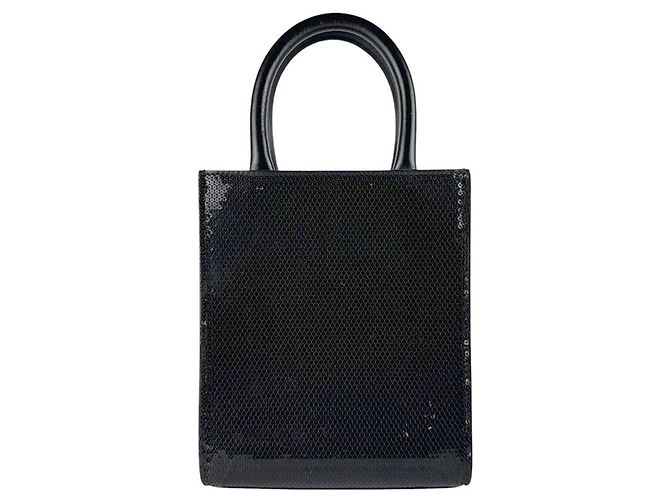 Céline Celine Mini Vertikaler Cabas Schultertasche Schwarz - Ansicht 3