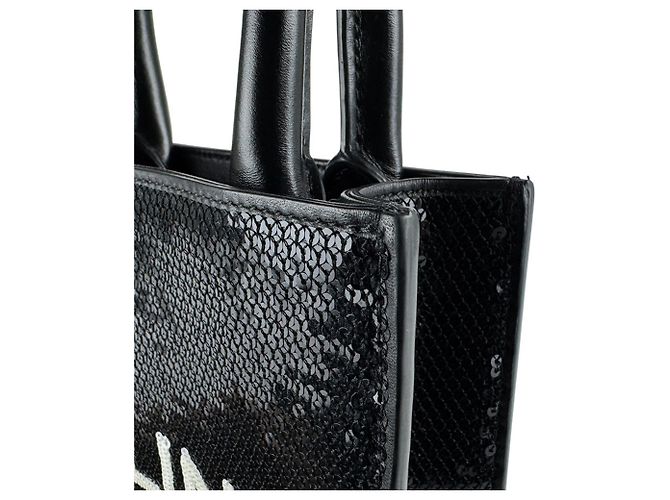 Céline Celine Mini Vertikaler Cabas Schultertasche Schwarz - Ansicht 7