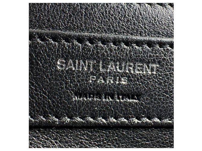 Borsa a tracolla in pelle blu navy Saint Laurent - vista 13
