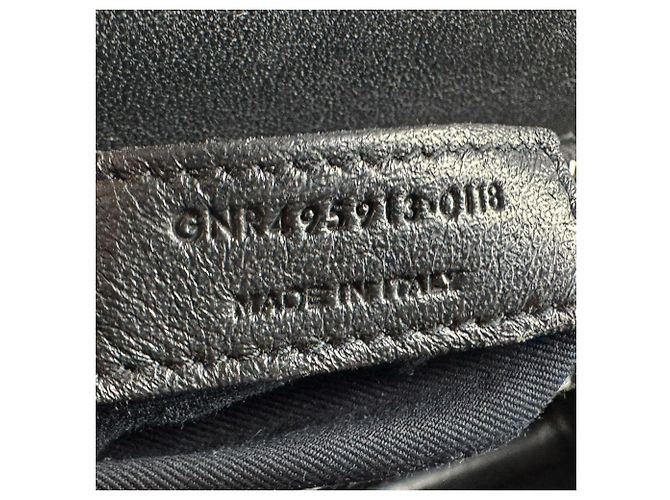 Borsa a tracolla in pelle blu navy Saint Laurent - vista 14