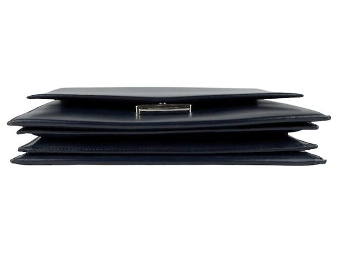 Borsa a tracolla in pelle blu navy Saint Laurent - vista 4