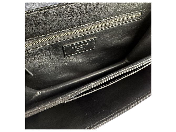 Borsa a tracolla in pelle blu navy Saint Laurent - vista 5