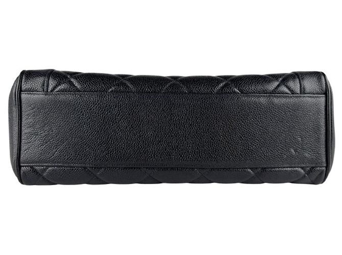 Borsa Chanel in pelle di vitello martellata nera Nero - vista 4