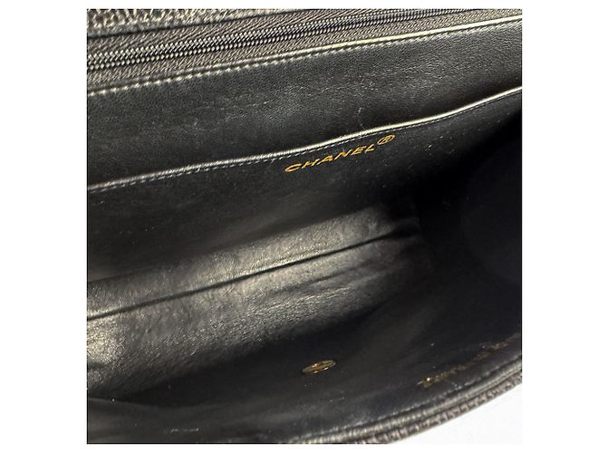 Borsa Chanel in pelle di vitello martellata nera Nero - vista 5