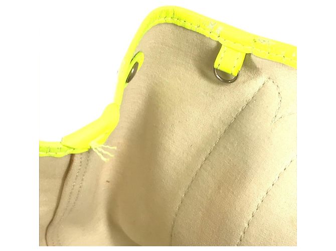 Balenciaga 339933 Navy Cabas S Tote Bag Bianco Giallo - vista 16