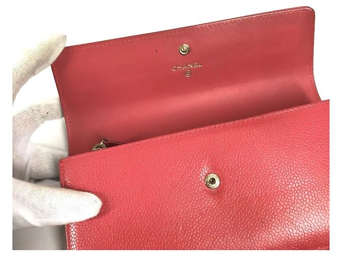 Chanel CC Coco Mark Logo Long Wallet Rot - Ansicht 10