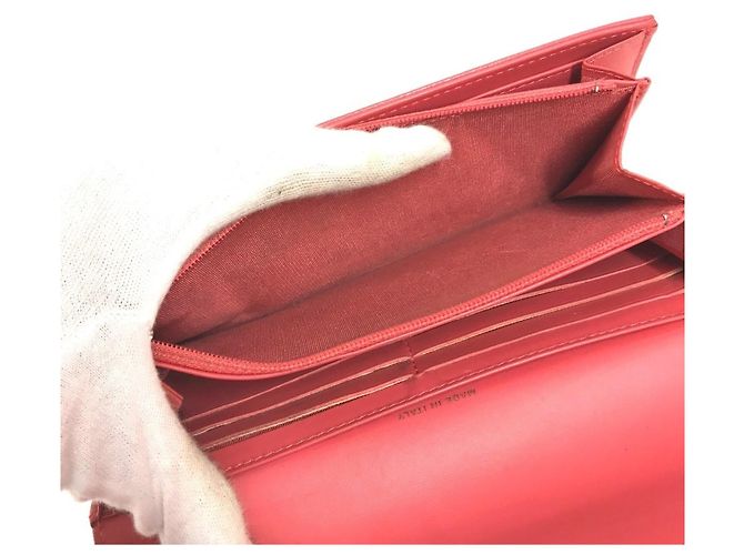 Chanel CC Coco Mark Logo Long Wallet Rot - Ansicht 13