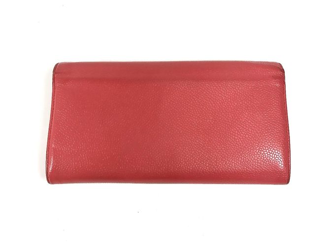 Chanel CC Coco Mark Logo Long Wallet Rot - Ansicht 2