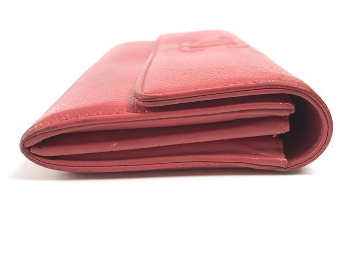 Chanel CC Coco Mark Logo Long Wallet Rot - Ansicht 4