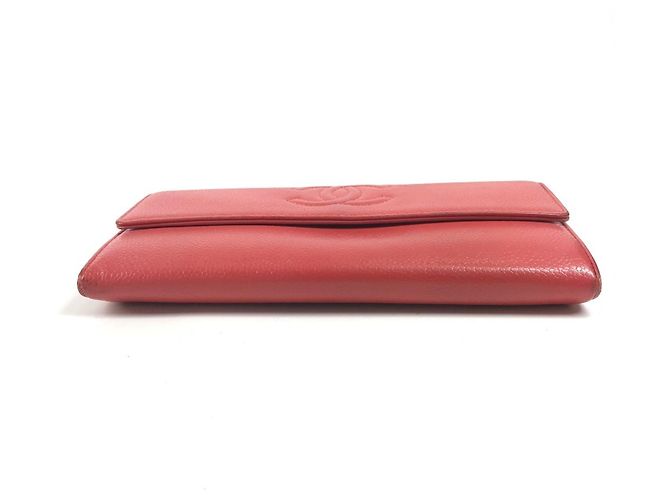 Chanel CC Coco Mark Logo Long Wallet Rot - Ansicht 5