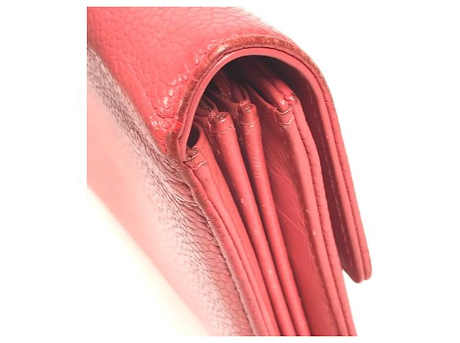 Chanel CC Coco Mark Logo Long Wallet Rot - Ansicht 9