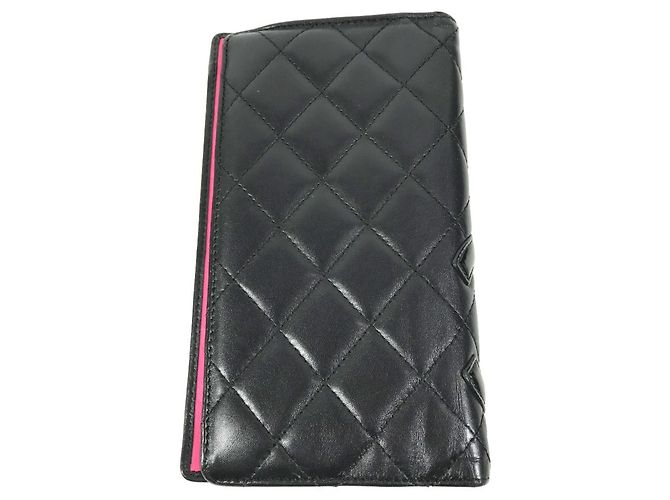 Cartera larga Chanel A26717 Cambon Line CC Coco Mark Logo Negro - vista 2