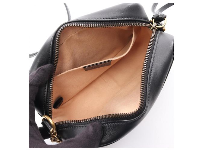 Mini borsa trapuntata Gucci GG Marmont Nero - vista 3