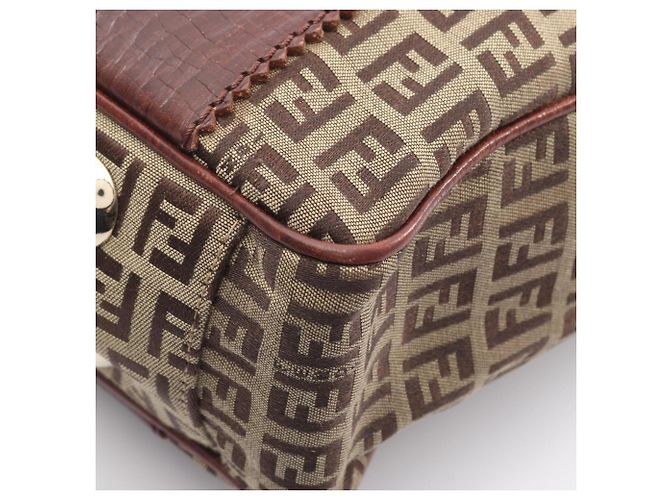 Fendi Zucchino Tote Bag Braun Beige - Ansicht 5