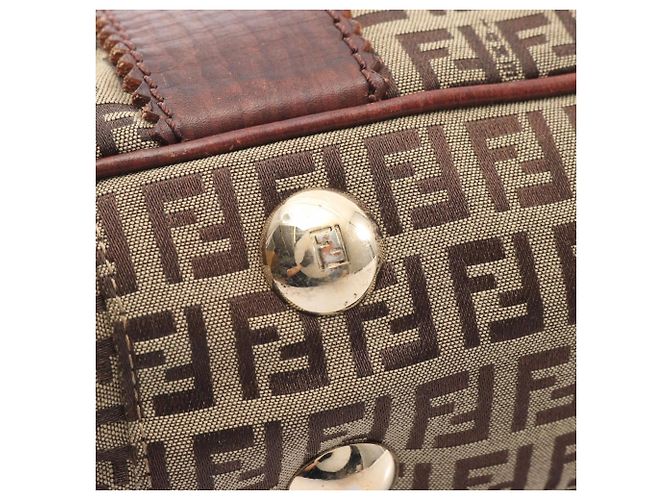 Fendi Zucchino Tote Bag Braun Beige - Ansicht 9