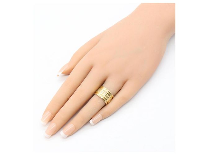 Anello Atlas largo di Tiffany & Co. in oro giallo 18K D'oro - vista 8
