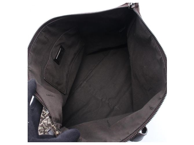 Fendi Zucchino Tote Bag Braun Beige - Ansicht 3