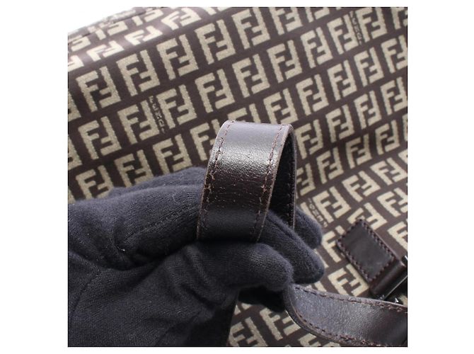 Fendi Zucchino Tote Bag Braun Beige - Ansicht 6