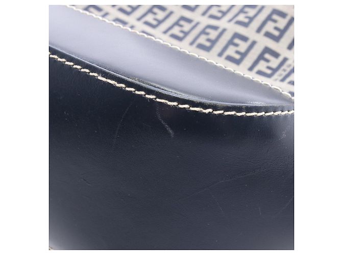 Fendi Zucchino Tote Bag Braun Marineblau - Ansicht 11