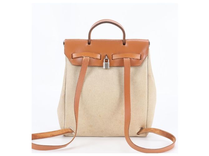 Hermès Zaino Hermes Herbag Ad Replacement Marrone Beige - vista 3