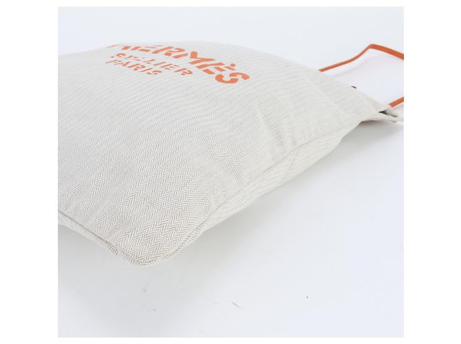Hermès Borsa a Spalla Hermes Aline GM Toile Chevron Leather Beige Arancione - vista 4