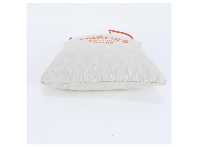 Hermès Borsa a Spalla Hermes Aline GM Toile Chevron Leather Beige Arancione - vista 5