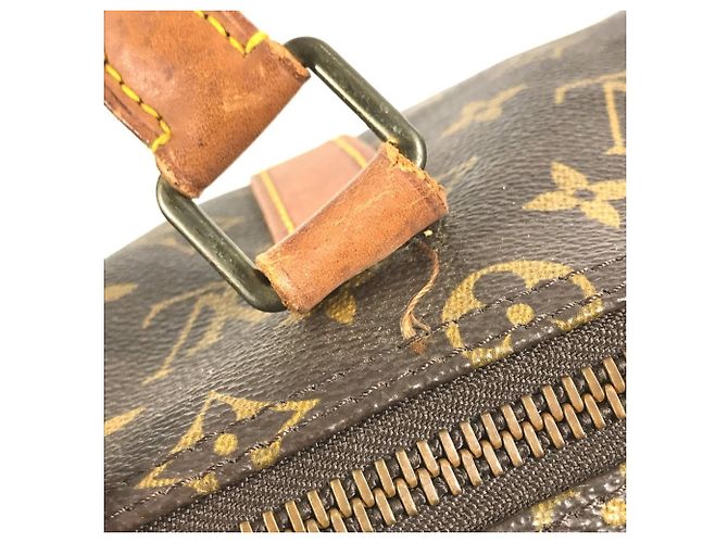 Borsa da viaggio Louis Vuitton Monogram Keepall 50 Marrone - vista 10