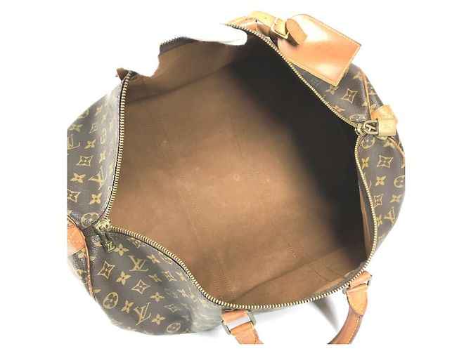 Borsa da viaggio Louis Vuitton Monogram Keepall 50 Marrone - vista 12