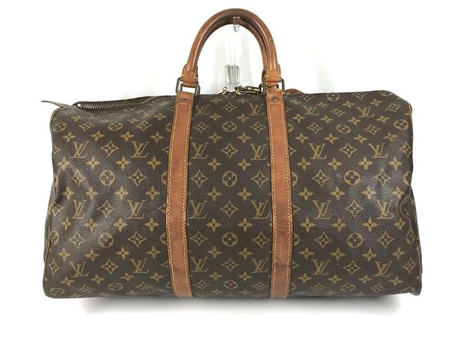 Borsa da viaggio Louis Vuitton Monogram Keepall 50 Marrone - vista 2
