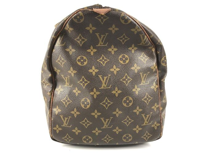Borsa da viaggio Louis Vuitton Monogram Keepall 50 Marrone - vista 3