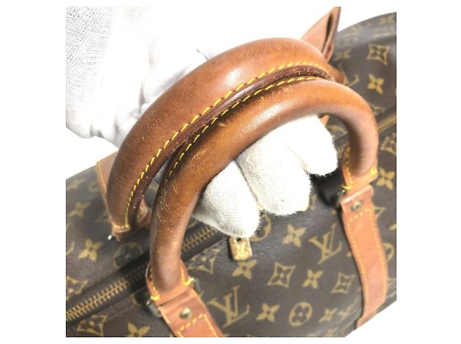 Borsa da viaggio Louis Vuitton Monogram Keepall 50 Marrone - vista 9
