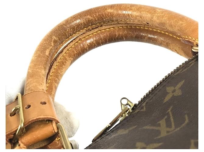 Borsa Louis Vuitton Monogram Keepall 55 Marrone - vista 10