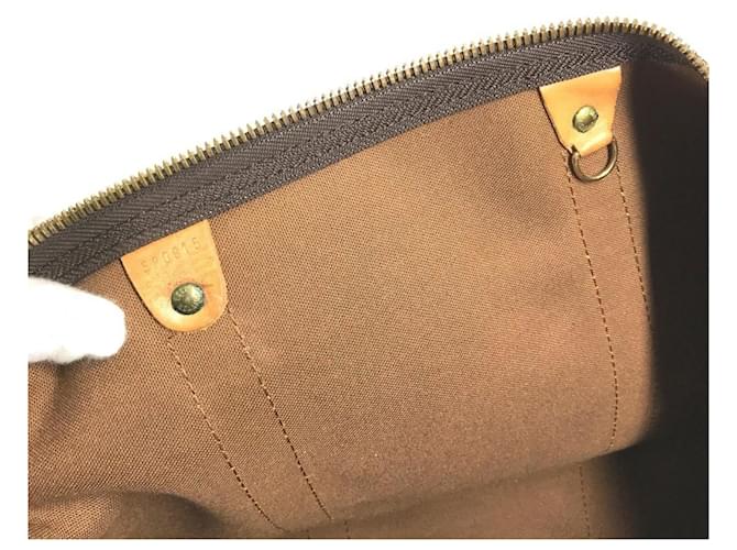 Borsa Louis Vuitton Monogram Keepall 55 Marrone - vista 12