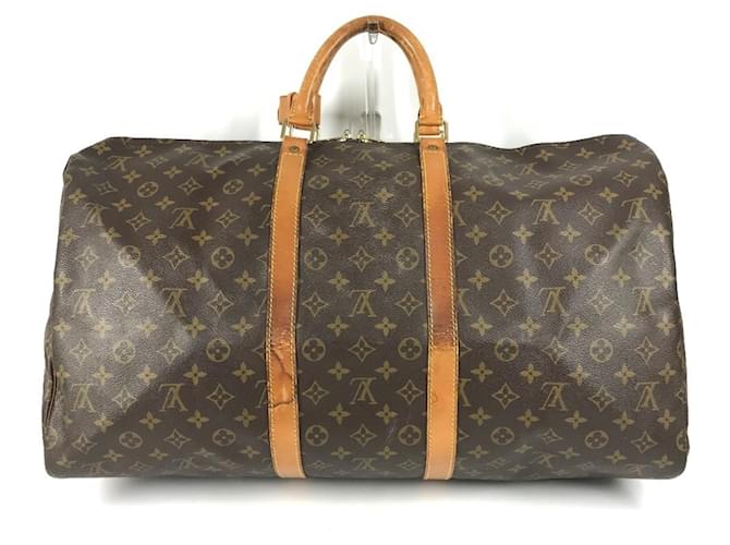 Borsa Louis Vuitton Monogram Keepall 55 Marrone - vista 2