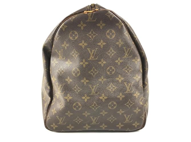 Borsa Louis Vuitton Monogram Keepall 55 Marrone - vista 3