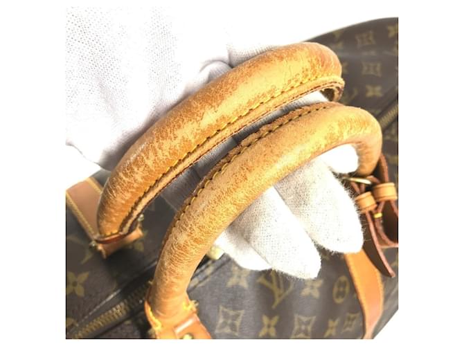 Borsa Louis Vuitton Monogram Keepall 55 Marrone - vista 5