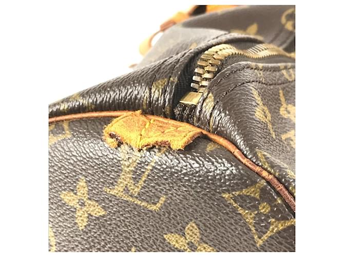 Borsa Louis Vuitton Monogram Keepall 55 Marrone - vista 8