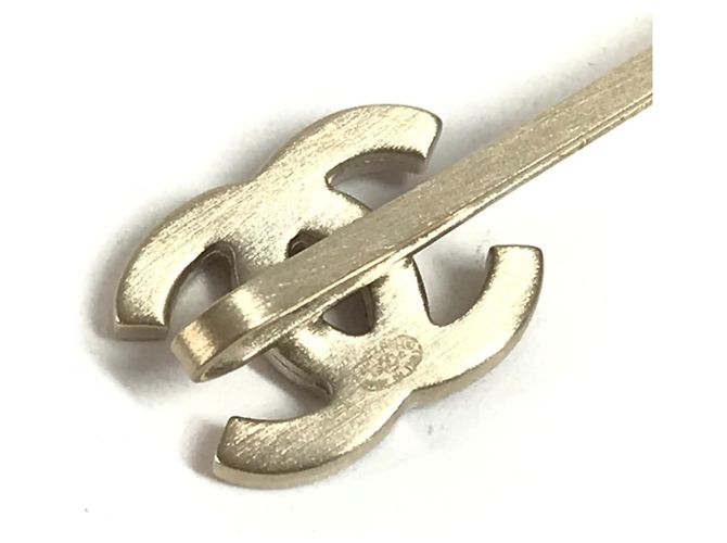 Fermaglio per capelli con logo Chanel CC Coco Mark Rosso D'oro - vista 4