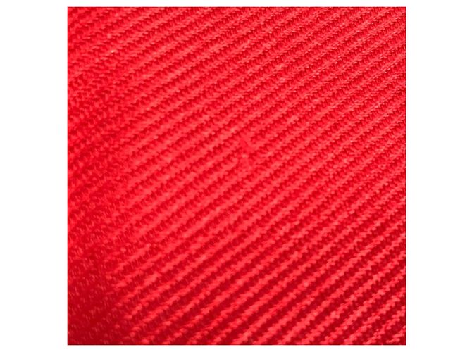 Stola Louis Vuitton Monogram in lana e seta rossa Rosso - vista 11