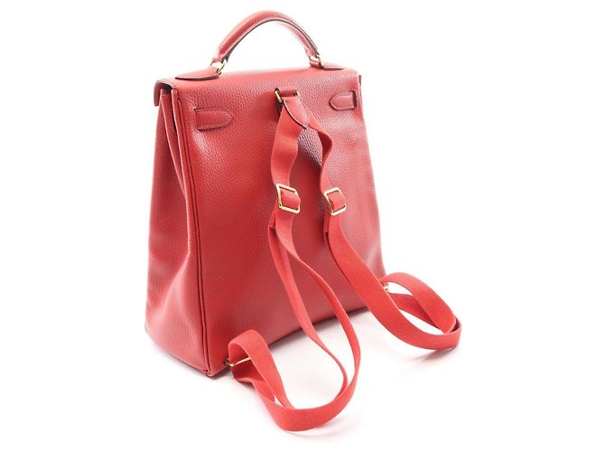 Hermès Zaino/Borsa Hermes Kelly Ad GM Vermilion Rosso - vista 2