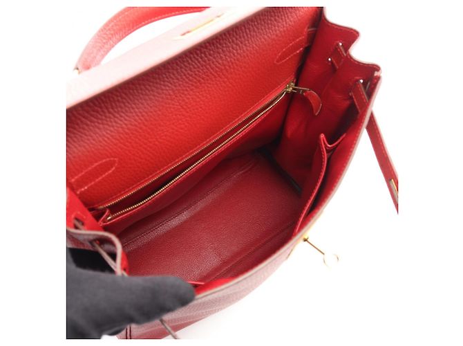 Hermès Zaino/Borsa Hermes Kelly Ad GM Vermilion Rosso - vista 3