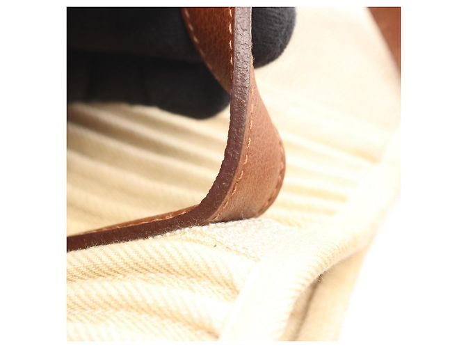 Hermès Bolso Tote Hermes Cabas Calicut Castaño Beige - vista 10