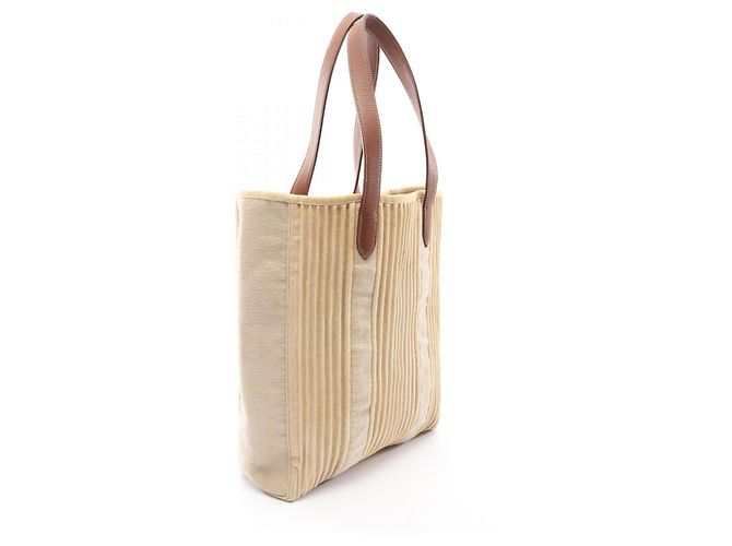 Hermès Bolso Tote Hermes Cabas Calicut Castaño Beige - vista 2