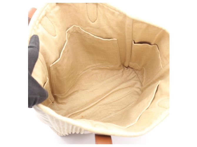 Hermès Bolso Tote Hermes Cabas Calicut Castaño Beige - vista 3