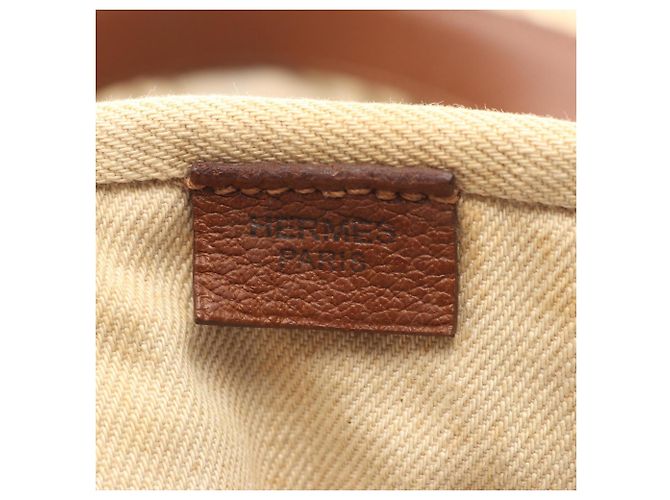 Hermès Bolso Tote Hermes Cabas Calicut Castaño Beige - vista 4