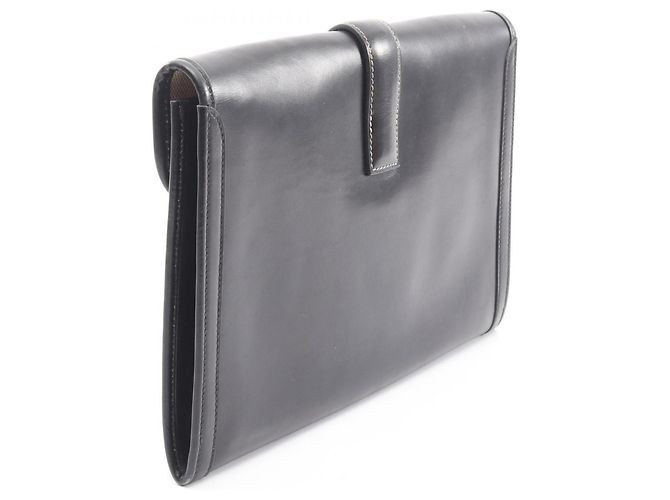 Borsa a mano clutch Hermès Jige PM Second Bag Nero - vista 2
