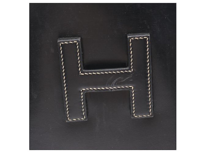 Borsa a mano clutch Hermès Jige PM Second Bag Nero - vista 6