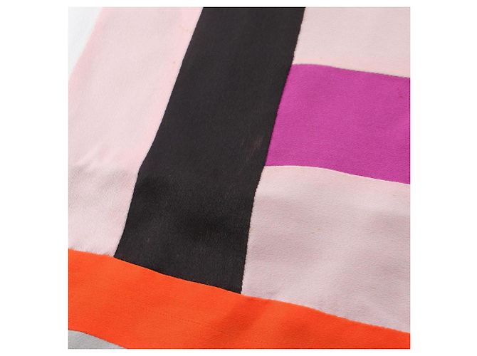 Hermès Hermes Mehrfarbiger lila Seidenschal Mehrfarben - Ansicht 10